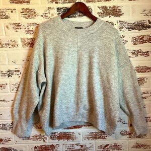 Vince Camuto Super Soft Sweater Light Gray Acrylic Size XL